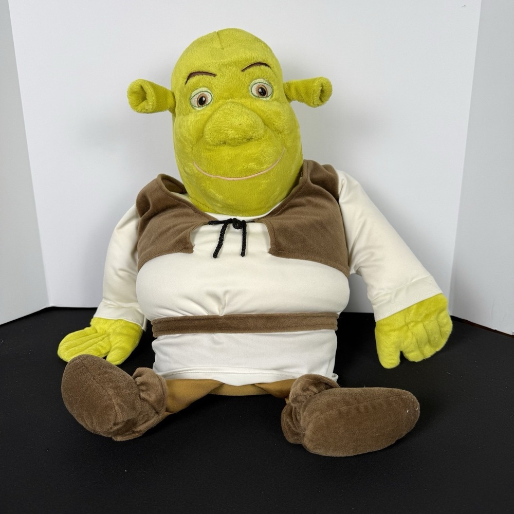 Shrek Vintage 2004 Hasbro Shrek 2 Jumbo Plush 22" Shrek Toy DreamWorks